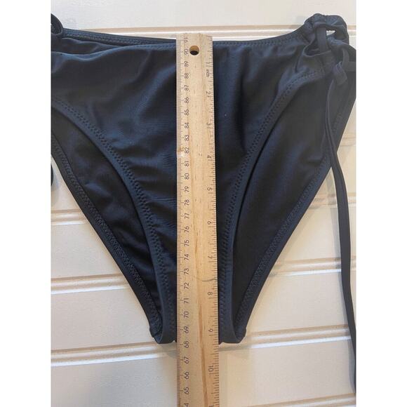 Cupshe Women Bikini Small Black White Tie Dye 2 Piece Ruched Side Tie Swimsuit - Picture 7 of 8